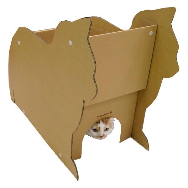 キャットハウス 猫 ダンボール にゃんテリア ねこ型ハウス 段ボール ドギーマン Buyee Buyee 日本の通販商品 オークションの代理入札 代理購入
