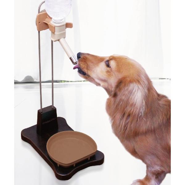 水飲みスタンド どこでも使える ウッディーボトルスタンド 犬用 給水器