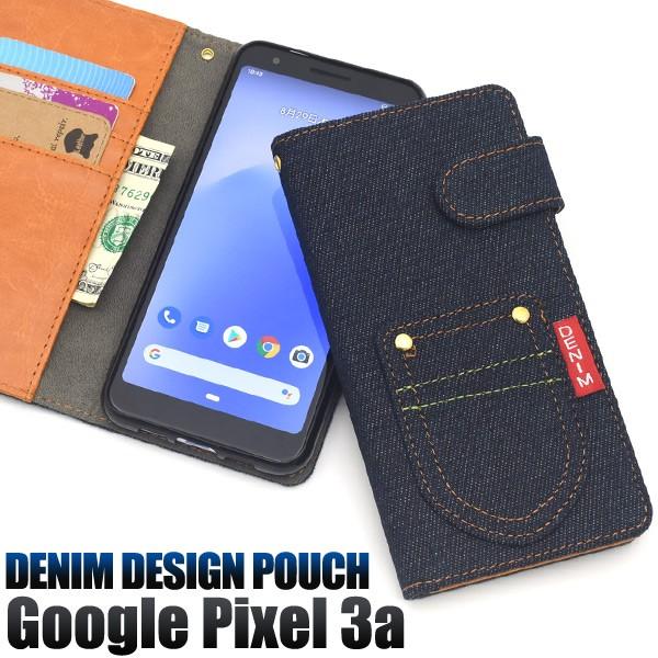 Google Pixel3a ケース 手帳型 ブラックデニム グーグルピクセル3a スマホケース Dpxl3a 63a A N Style 通販 Yahoo ショッピング