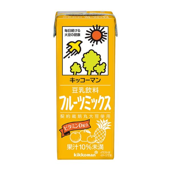 他サイト： キッコーマン 豆乳飲料 フルーツミックス 200ml ×18本の商品画像