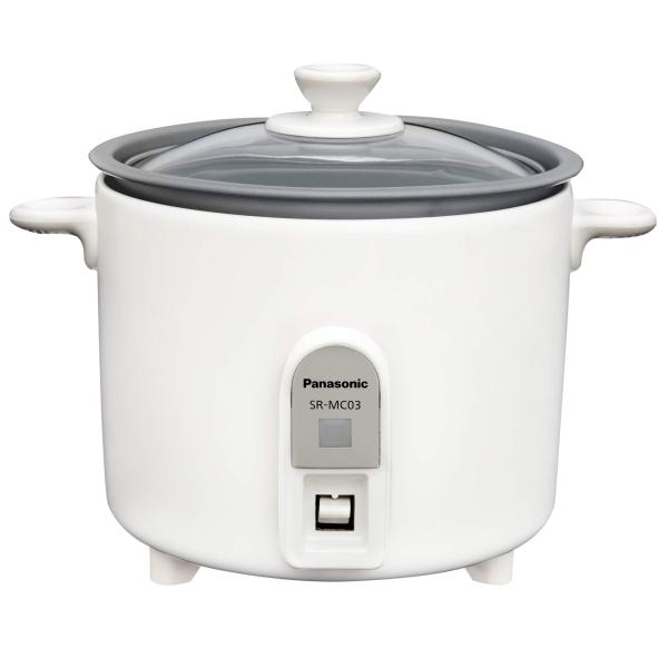 パナソニック 炊飯器 1.5合 自動調理鍋 ミニクッカー SR-MC03-W パナソニック 炊飯器 1.5合 1人用炊飯器 自動調理鍋 ミニクッカー