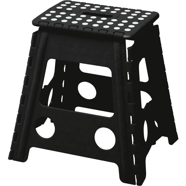 他サイト： トレードワン 踏み台 高さ39cm×幅39×奥行32cm 折り畳み 隙間収納 ステップ 室内・屋外 洗車 釣り ブラック セノ・ビー LITE 10の商品画像