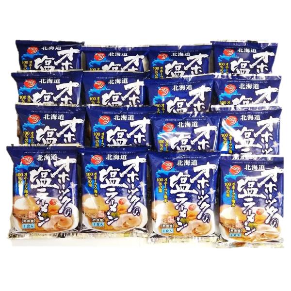 他サイト： エコみらい つらら 北海道 オホーツクの塩ラーメン 160g×16個の商品画像