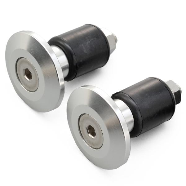 デイトナ Daytona  アルミビレット バイク用 バーエンド 汎用 内径φ14-19 ディッシュタイプ シルバー 67818