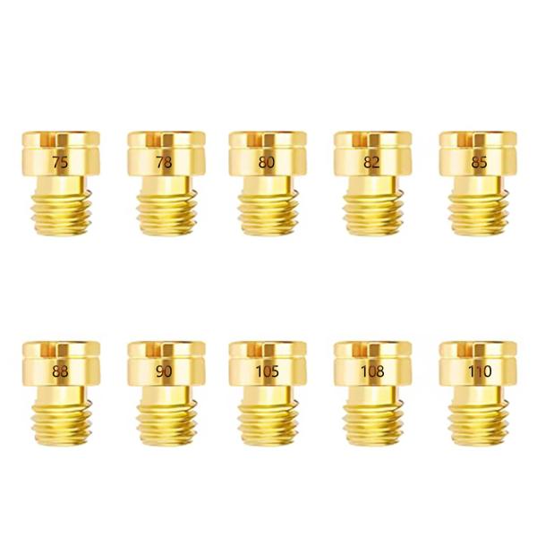 他サイト： Pronese メインジェット 10個セット 丸小[5×6.7] バイク用 #75~#110 PC20 Jet set 10サイズセット キャブレタの商品画像