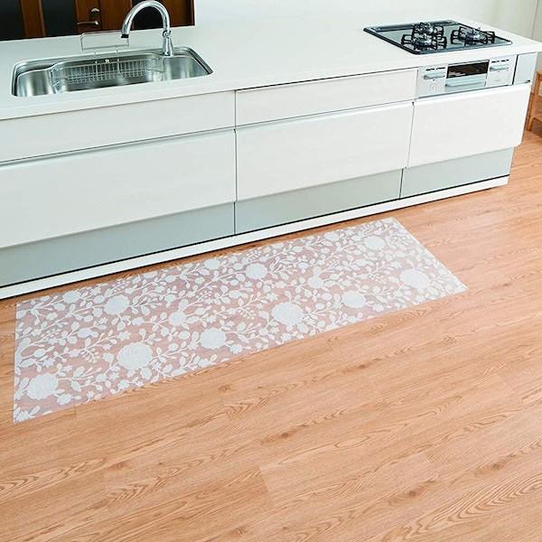 透明キッチンマット クリア ホワイト レース 60 180cm Tm 006 アール v276 Neut Tools ニュートツールズ 通販 Yahoo ショッピング