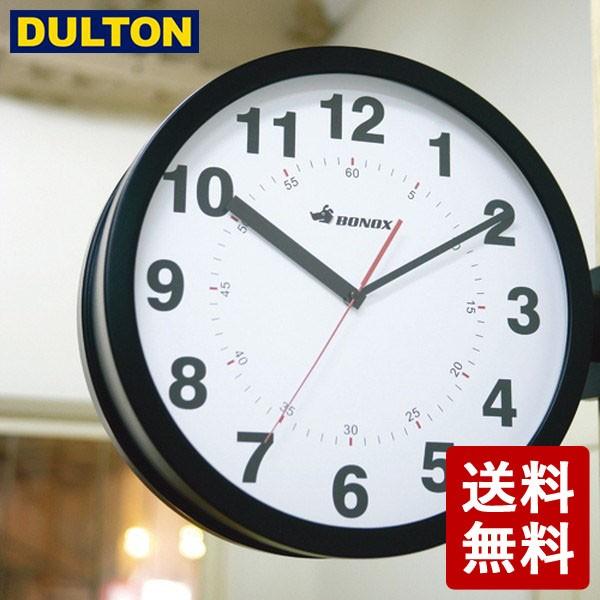 DULTON ダブルフェイス ウォールクロック ブラック 新品