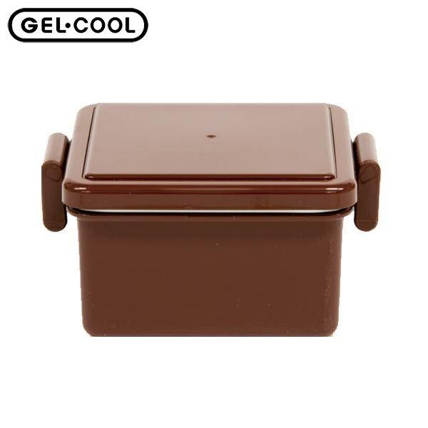 (在庫限り)GEL-COOL ランチボックス スクエア S ショコラブラウン 220ml 三好製作所))