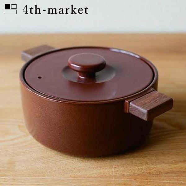 (在庫限り)4th-market ペラ コッタ 赤 pera cotta レッド (L-1) IH不可 フォースマーケット 萬古焼 和 おうち時間 ていねいなくらし))