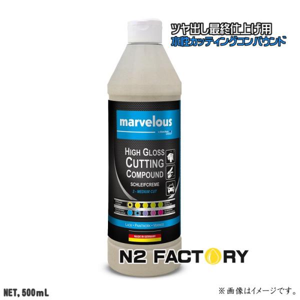 ドイツ製 マーベラス　ハイグロス カッティングコンパウンド　500ml　　ツヤ出し、仕上げ用水性コンパウンド　沖縄県を除き送料含む