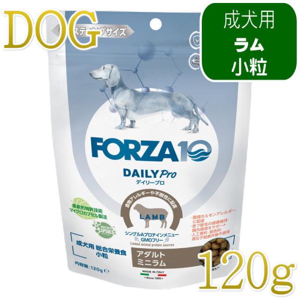 ￥550！お試しSALE11月末まで！ NEW 最短賞味2028.2.29・フォルツァ10 犬 デイリープロ ミニ ラム小粒120g/fo72735成犬用ドッグフード正規品