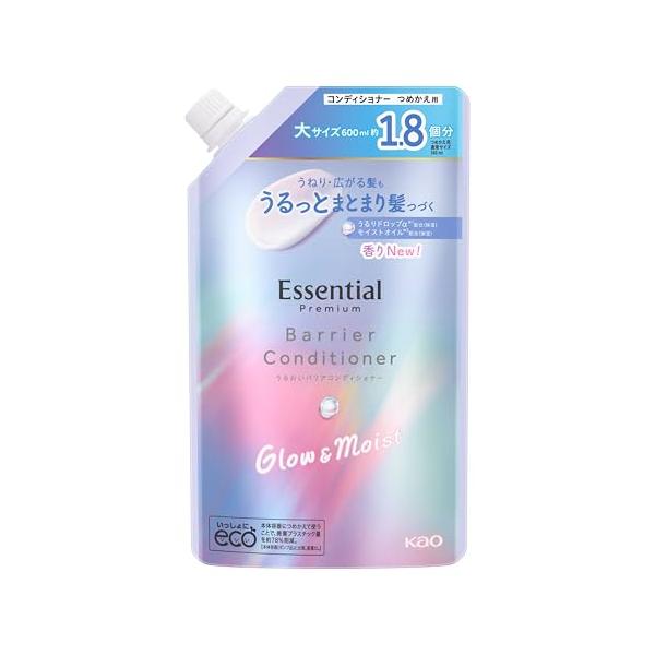 エッセンシャル プレミアム うるおいバリアコンディショナー グロウ＆モイスト つめかえ用 600ml