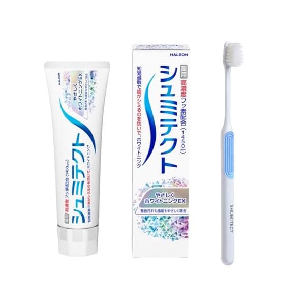 他サイト： シュミテクト やさしくホワイトニングEX【医薬部外品】ホワイトニング 歯磨き粉 知覚過敏ケア 高濃度フッ素配合(1450ppm) + おまけ付きの商品画像