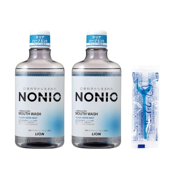他サイト： 【.co.jp限定】NONIO(ノニオ) マウスウォッシュ クリアハーブミント 600ml×2個 +ミニリンス80ml×2個 [医薬部外品] 洗の商品画像