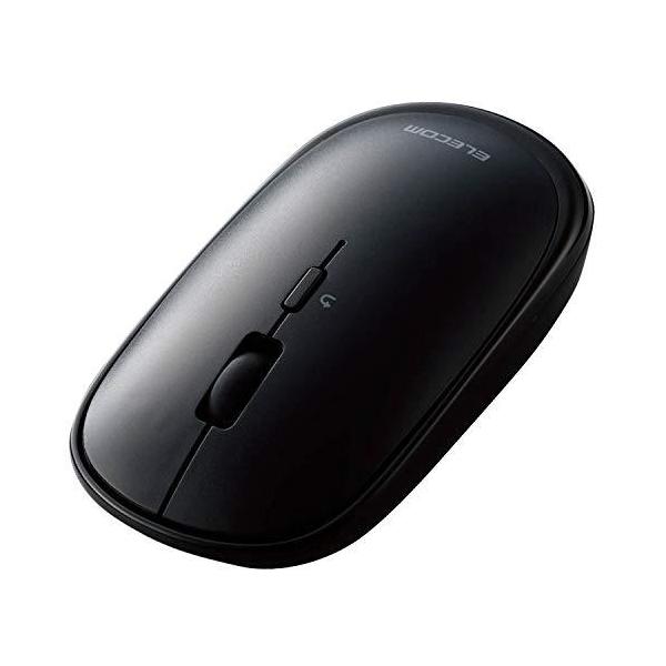エレコム ワイヤレスマウス Bluetooth Slint M-TM10BBBK/EC 薄型 静音 4ボタン プレゼンモード機能付 Window
