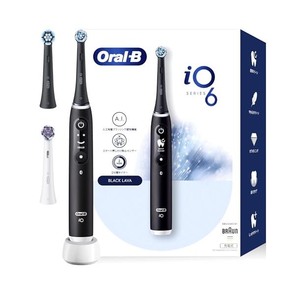 他サイト： ブラウン 電動歯ブラシ オーラルB 【メインモデル】 iO6 お口・歯ぐきのトータルケア トラベルケース+ 替えブラシ3本付き iOM6.3V6の商品画像