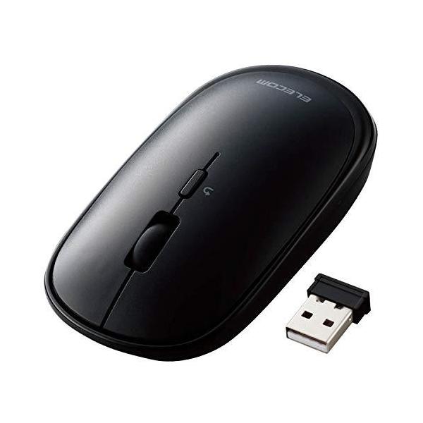 他サイト： エレコム ワイヤレスマウス 無線2.4GHz Slint M-TM10DBBK/EC 薄型 静音 4ボタン プレゼンモード機能付 Windowsの商品画像