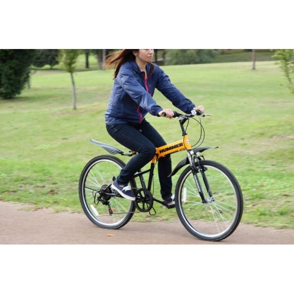 折り畳み自転車 6段変速 折畳み自転車 26インチ Hummer ハマー Fサスfd Mtb266se 変速6段ギア イエロー 自転車 6段変速 Mg Hm266e ギフトショップナコレ店 折り畳み式自転車 折りたたみ自転車 折りたたみ自転車 初売り