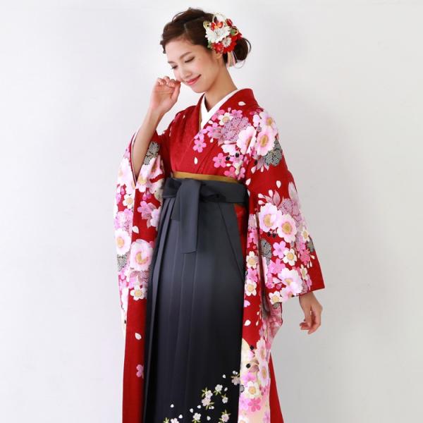 卒業式 袴 レンタル 女 卒業式袴セット 正絹 振袖 着物＆袴 フルセット