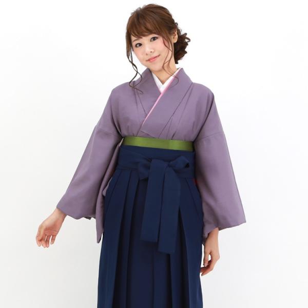 卒業式 袴 レンタル 「薄紫の色無地」 女 袴セット 教員 卒業式袴セット着物＆袴 フルセットレンタル  安い 教師