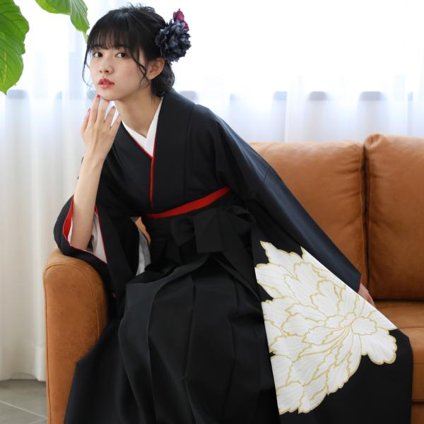 【黒の振袖と袴】フルセット一式 nadesiko-rental_re-h-ky0448