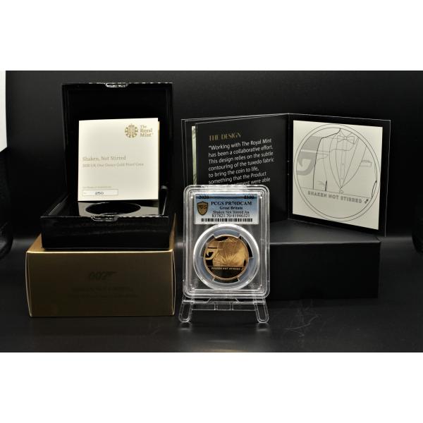 5 2020年 Shaken Not Stirred 007 1oz Gold Proof Coin PCGS PR70 DCAM LIMITED EDITION イギリス 金貨 最高鑑定 ジェイムズ ボンド