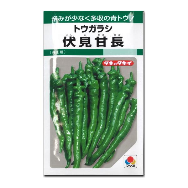 甘 とうがらし 種子 伏見甘長 ふしみあまなが 180粒 トウガラシ
