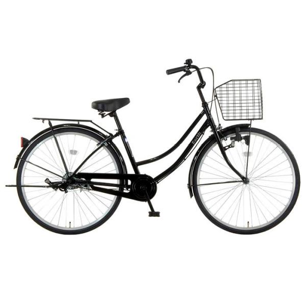 自転車 軽快車 LED 27 ブラック