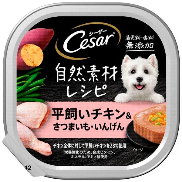 シーザー 自然素材 チキン&さつまいも・いんげん 無添加 ドッグ ウエット