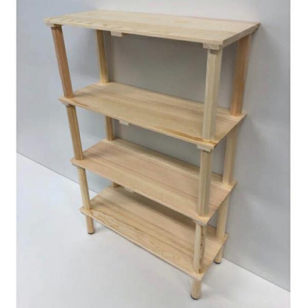 najico ナジコ　オープンラック　木製ラック　オープンシェルフ　4段 ナフコ ウッドラック4段 43×17×67cm : ナフコオンラインストア - 通販