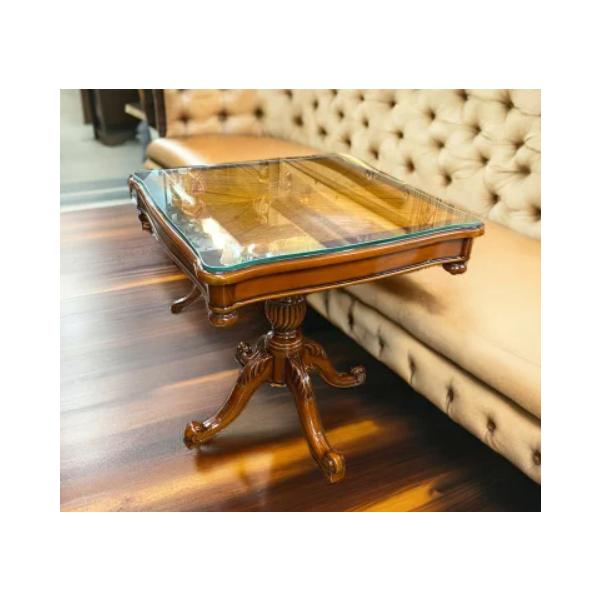 アンティーク調 ブラウンウッド マホガニー材 サイドテーブル コーヒー