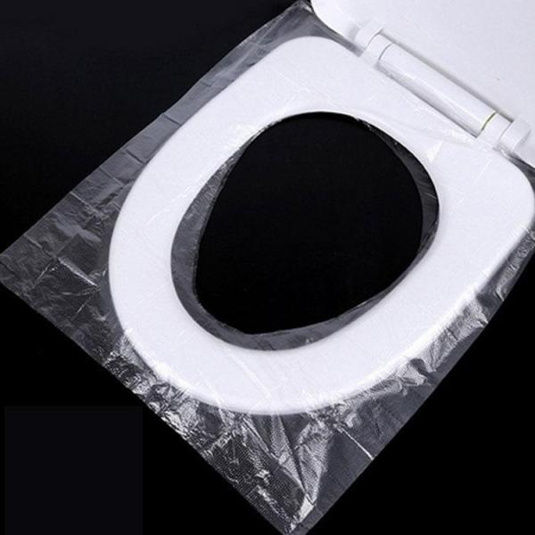 100枚 便座シート 使い捨て トイレシートカバー 抗菌 防災グッズ 便器 汚れ防止 清潔 介護トイレパッド トラベル 携帯 外出 旅行 出張