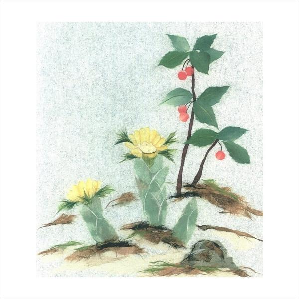 和紙のちぎり絵キット花鳥風月 （冬） 「 No.161 福寿草・やぶこうじ