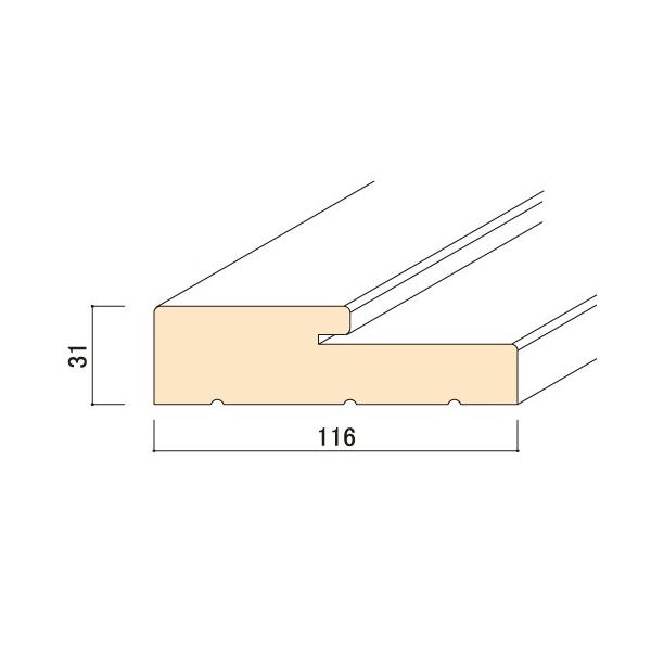 外部用ドア枠 ベイツガ 無塗装品 壁厚114mm（2×4）用