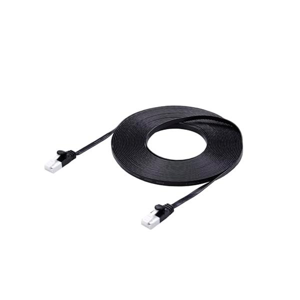 他サイト： エレコム LANケーブル CAT6A 7m ツメが折れない 爪折れ防止コネクタ スーパーフラット ブラック ECLD-GFATBK70の商品画像