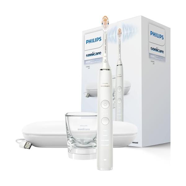 他サイト： フィリップス 電動歯ブラシ ソニッケアー ダイヤモンドクリーン9000 (携帯用トラベルケース/充電器用グラス付き) HX9911/67 ホワイの商品画像