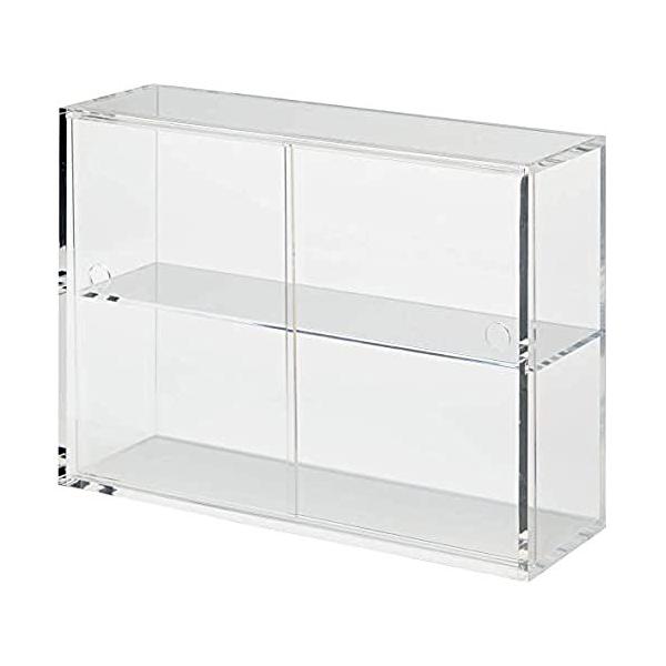 シンプル透明/小/9S65043・Size:小・パッケージ個数:1・外寸:約幅25.2×奥行8.4×高さ18.4・素材:メタクリル樹脂・用途:コレクションのディスプレイ・透明なアクリル素材を生かした引き扉タイプの収納です。・大事なコレクショ...