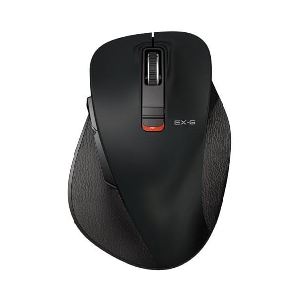 他サイト： エレコム ワイヤレスマウス Bluetooth EX-G 握りの極み 静音設計 5ボタン Lサイズ ブラック M-XGL15BBSBKの商品画像