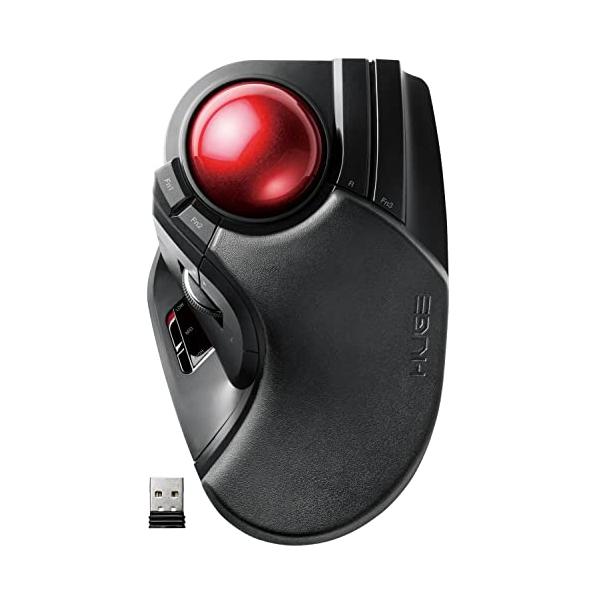 他サイト： エレコム マウス ワイヤレス (レシーバー付属) トラックボール 大玉 8ボタン チルト機能 ブラック M-HT1DRXBKの商品画像