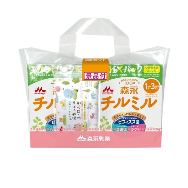 他サイト： 森永 フォローアップミルク チルミル エコらくパック つめかえ用 1600g(400g×2袋×2箱) [1歳頃~3歳頃(満9ヶ月頃からでもご使用の商品画像