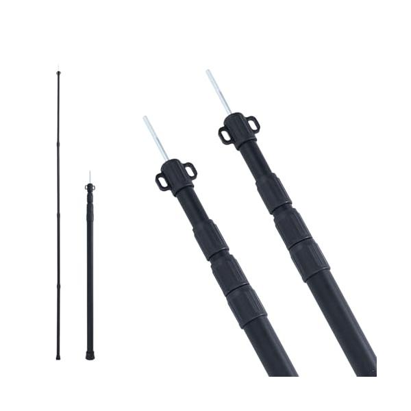 他サイト： MOON LENCE テントポール 伸縮式 4継無段階調節 直径31mm 高さ81-260cm アルミ合金 ポール タープポール 伸縮ポール 収の商品画像