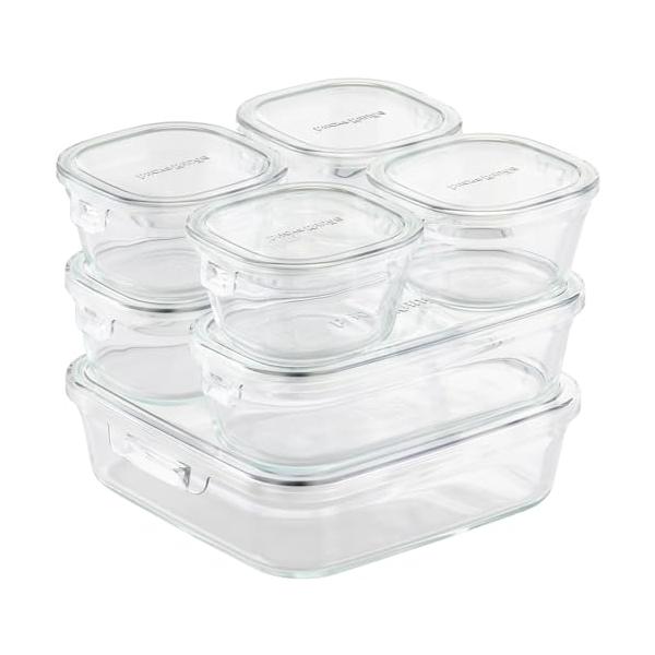 他サイト： iwaki(イワキ) 耐熱ガラス 保存容器 アーバンクリア 7個セット パック&amp;レンジ F-PRN7-UCLの商品画像