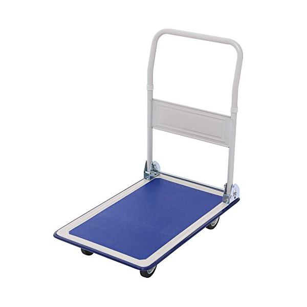 他サイト： アイリスプラザ 台車 折りたたみ ブルー 耐荷重 150kg コンパクト 軽量 静音 キャスター付き スッキリ収納 スチール製 PH1504の商品画像