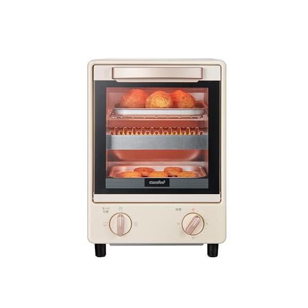 他サイト： COMFEE' オーブントースター 縦型 8L トースト2枚焼き 上下ヒーター搭載 1000W15分タイマー 焼きムラ抑え スライドオープンドアの商品画像