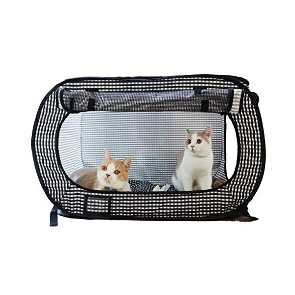 他サイト： 猫壱（necoichi） ポータブルケージ 折り畳み可能 防災 移動用 黒の商品画像