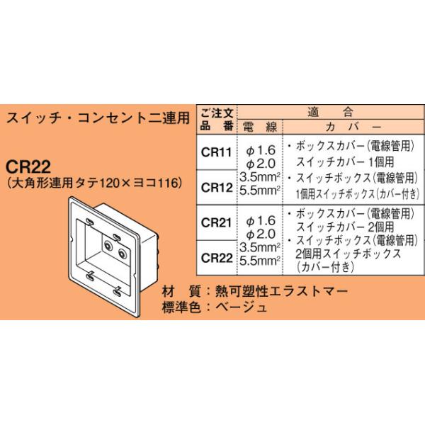 CR22 ネグロス ルフトロック 中気密型防塵パッキン(スイッチ