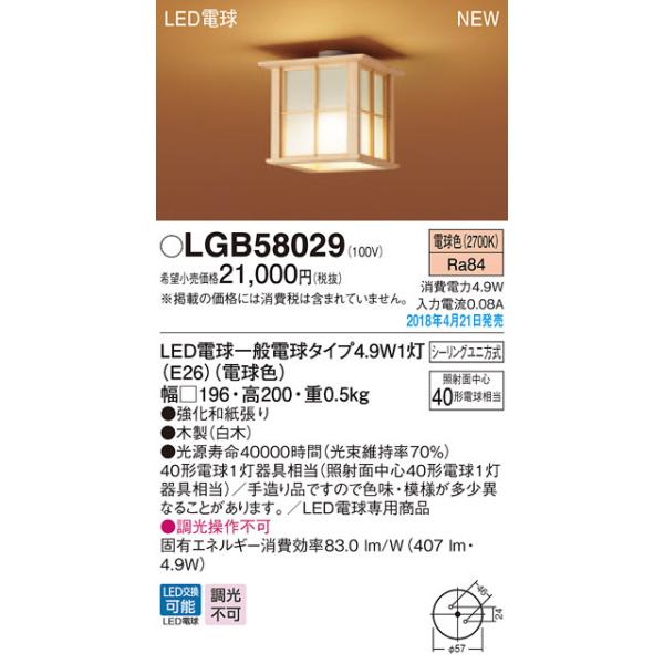 LGB58029 pi\jbN aLEDd^V[OCg(4.9WAdF)