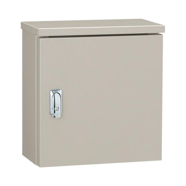OAB12-2525C 日東工業 屋外用小型ボックス(屋根付、木製基板付) クリーム色、フカサ120mm