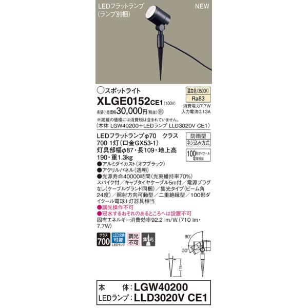 XLGE0152CE1 pi\jbN OpLEDX|bgCg W F dvOȂ