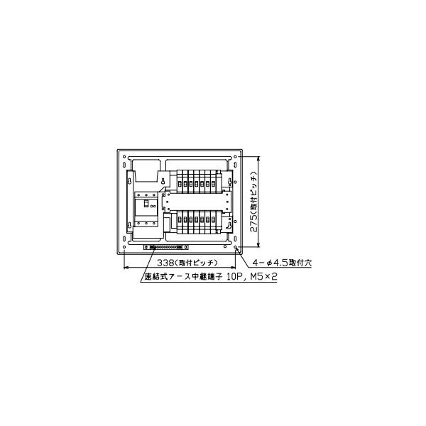 YAG35132IA2 テンパール工業 住宅用分電盤(扉なし、IH・エコキュート(2